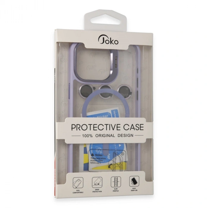 Joko İphone 14 Pro Kılıf Roblox Lens Magsafe Standlı Kapak - Derin Mor