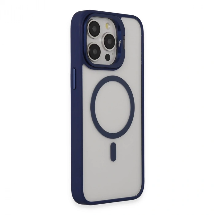 Joko İphone 15 Pro Kılıf Roblox Lens Magsafe Standlı Kapak - Lacivert