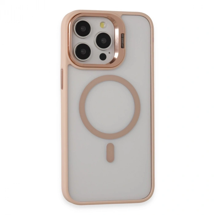 Joko İphone 15 Pro Kılıf Roblox Lens Magsafe Standlı Kapak - Pudra