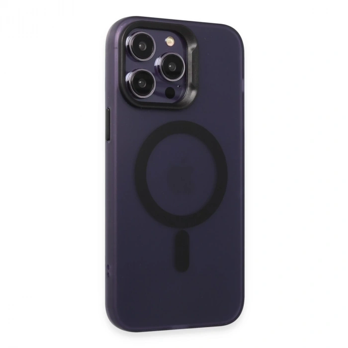 Joko İphone 15 Pro Max Kılıf Mateks Magsafe Kapak - Derin Mor