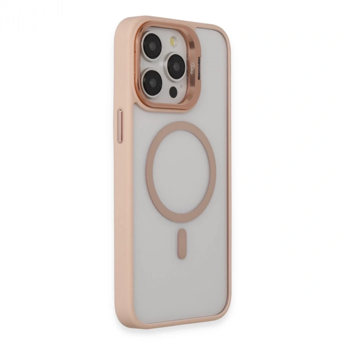 Joko İphone 15 Pro Max Kılıf Roblox Lens Magsafe Standlı Kapak - Pudra