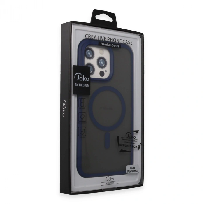 Joko İphone 15 Pro Max Toras Airbag Magsafe Kapak - Lacivert