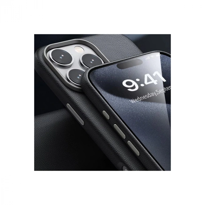 Joko İphone 16 Pro Max Wonder Deri Magsafe Kapak - Titan Gri