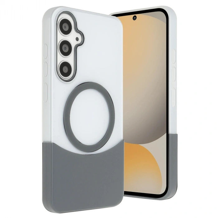 Joko Samsung Galaxy S24 Fe Velar Magsafe Kapak - Natural Grey