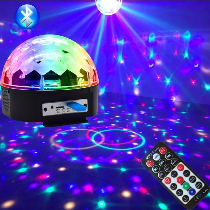 Küre Disko Topu Müzik Çalar Renkli Lazer Işıklı Bluetooth (5580)