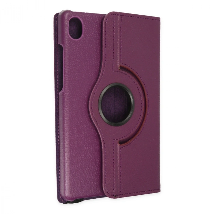 Lenovo Tab M8 Kılıf 360 Tablet Deri Kılıf - Mürdüm