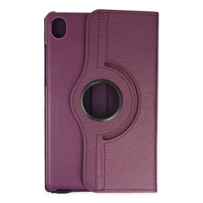 Lenovo Tab M8 Kılıf 360 Tablet Deri Kılıf - Mürdüm