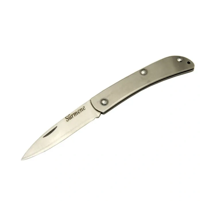 Metal Yerli Akarsu 15,5 Cm Kamp / Outdoor Çakı  - Yarı Otomatik