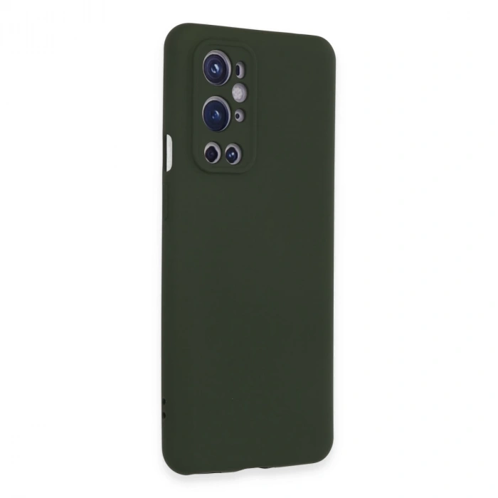 One Plus 9 Pro Kılıf Nano İçi Kadife Silikon - Koyu Yeşil