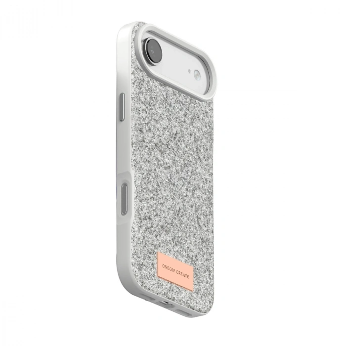Onegif Apple İphone 17 Air Bright Simli Kapak - Beyaz