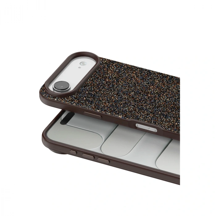 Onegif Apple İphone 17 Air Bright Simli Kapak - Gold