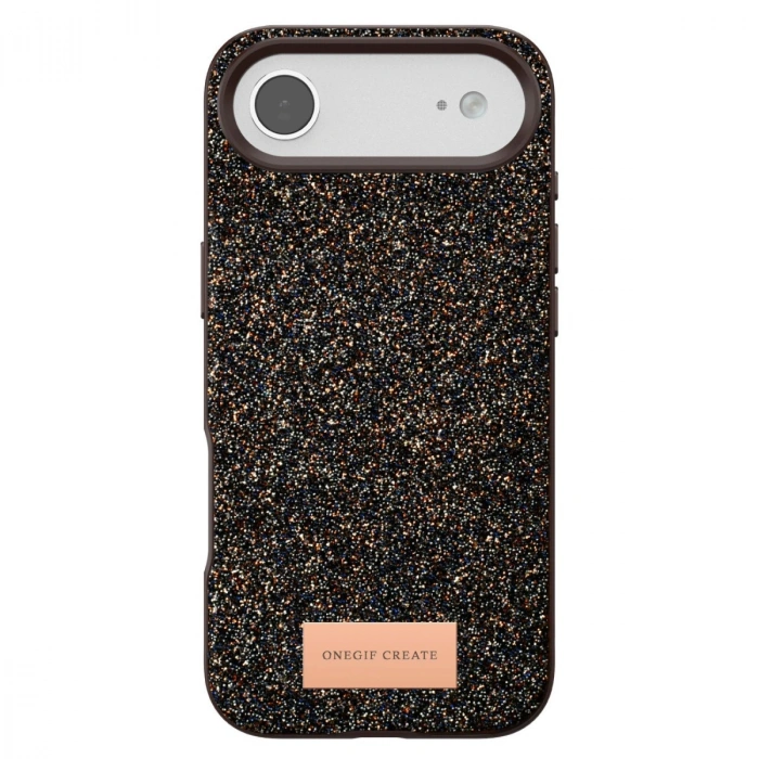 Onegif Apple İphone 17 Air Bright Simli Kapak - Gold