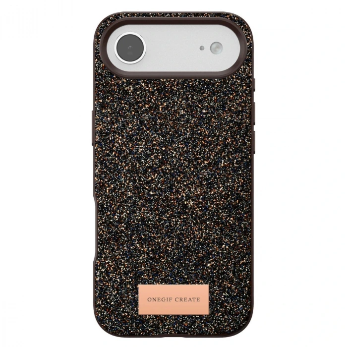 Onegif Apple İphone 17 Air Bright Simli Kapak - Gold