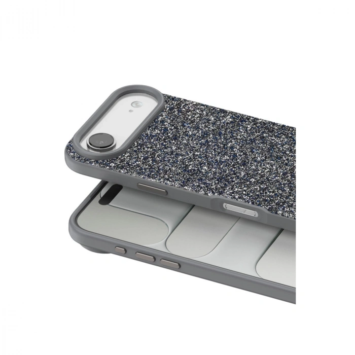Onegif Apple İphone 17 Air Bright Simli Kapak - Gümüş