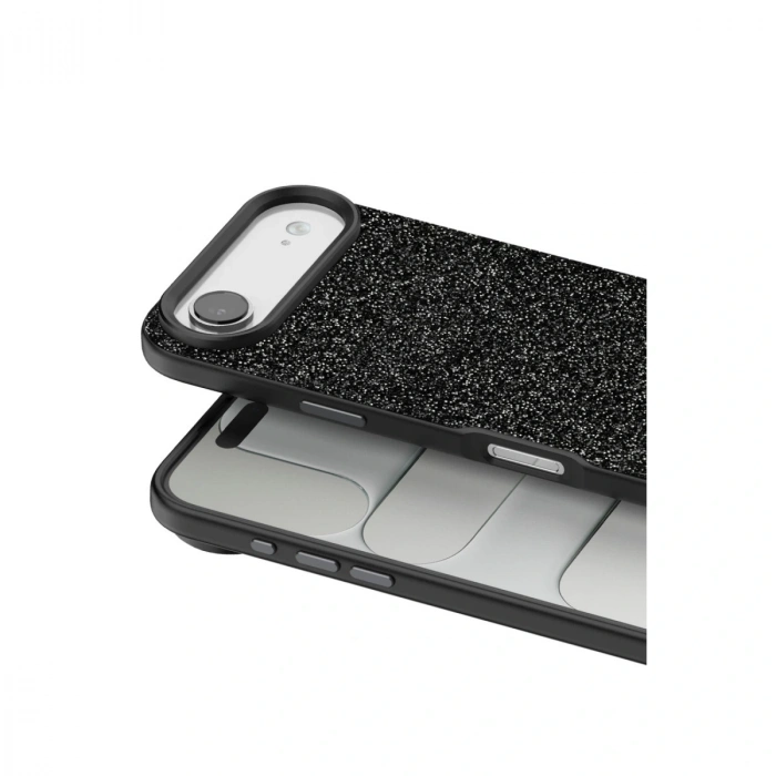 Onegif Apple İphone 17 Air Bright Simli Kapak - Siyah