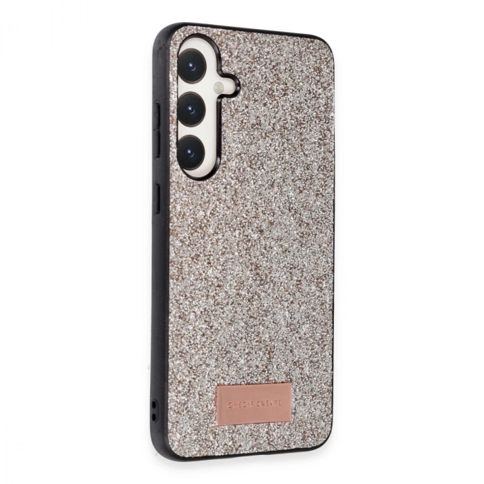 Onegif Samsung Galaxy A05s Bright Simli Kapak - Gold