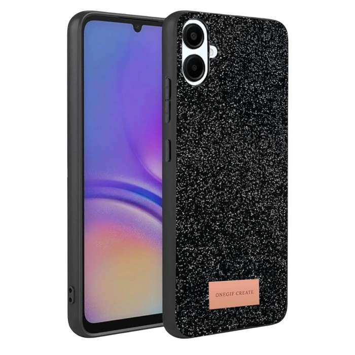 Onegif Samsung Galaxy A07 4g Bright Simli Kapak - Siyah