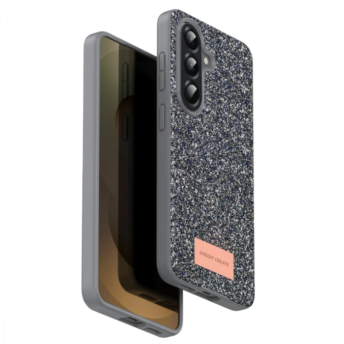 Onegif Samsung Galaxy A17 5g Bright Simli Kapak - Gümüş