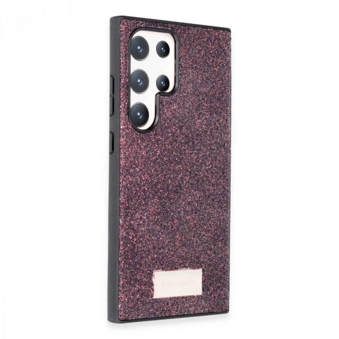 Onegif Samsung Galaxy S23 Ultra Bright Simli Kapak - Derin Mor