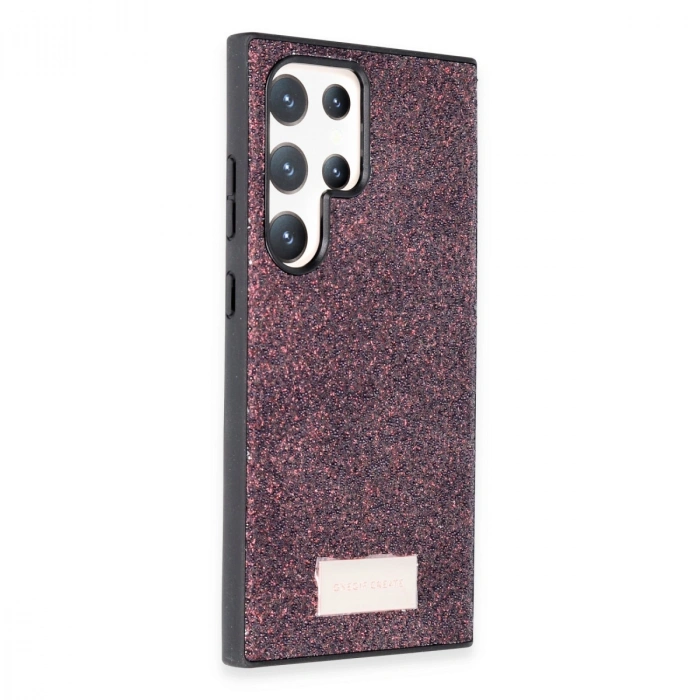 Onegif Samsung Galaxy S24 Ultra Bright Simli Kapak - Derin Mor