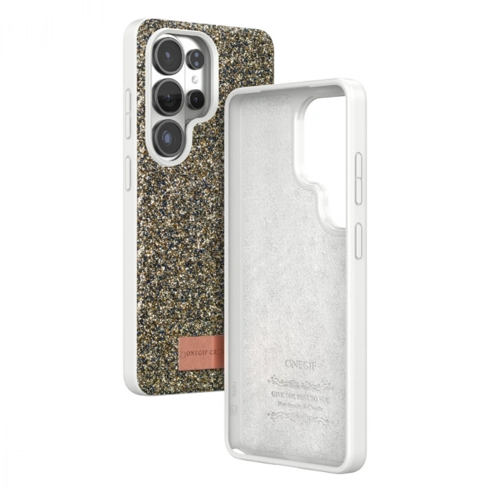 Onegif Samsung Galaxy S26 Ultra Bright Simli Kapak - Gold