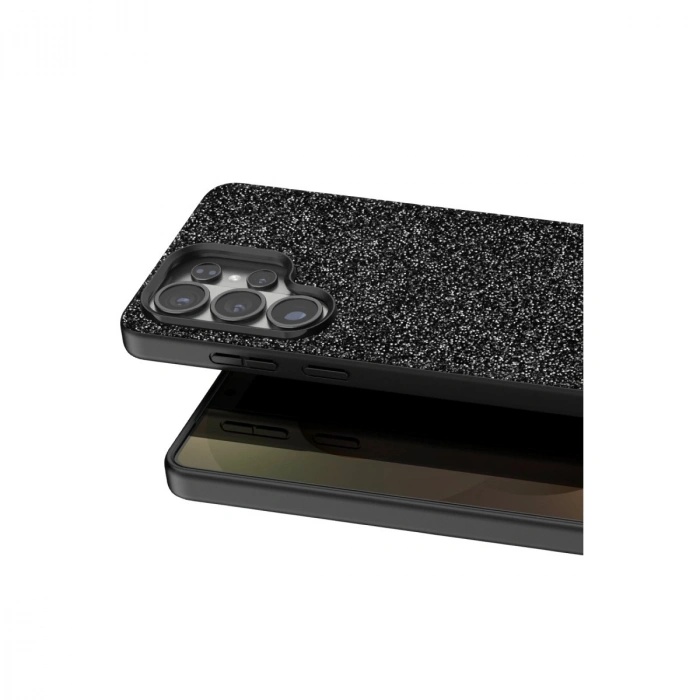 Onegif Samsung Galaxy S26 Ultra Bright Simli Kapak - Siyah