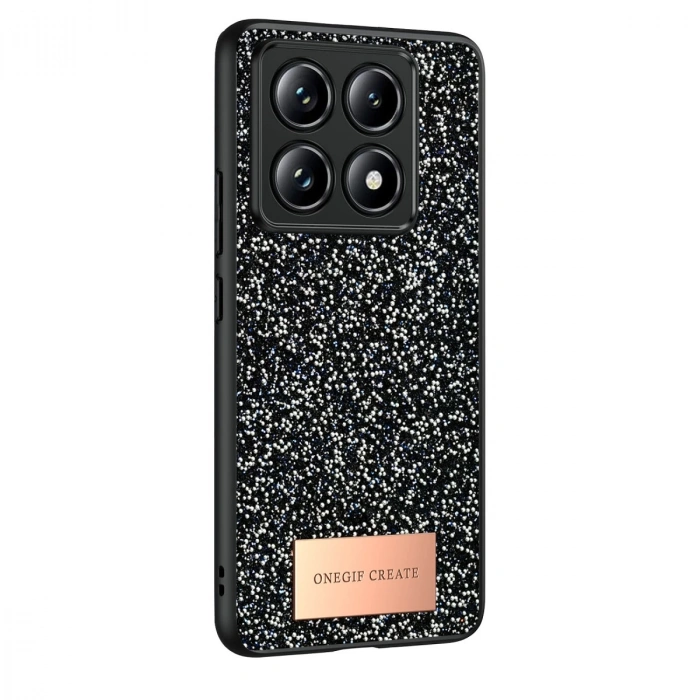 Onegif Xiaomi Mi 14t Pro Bright Simli Kapak - Siyah