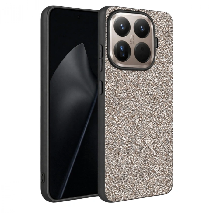 Onegif Xiaomi Mi 15t Pro Bright Simli Kapak - Gümüş