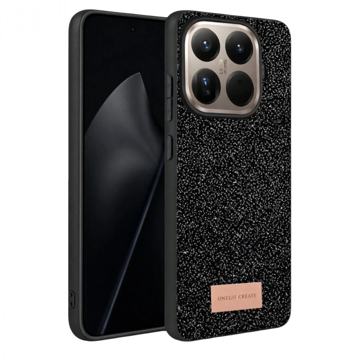 Onegif Xiaomi Mi 15t Pro Bright Simli Kapak - Siyah