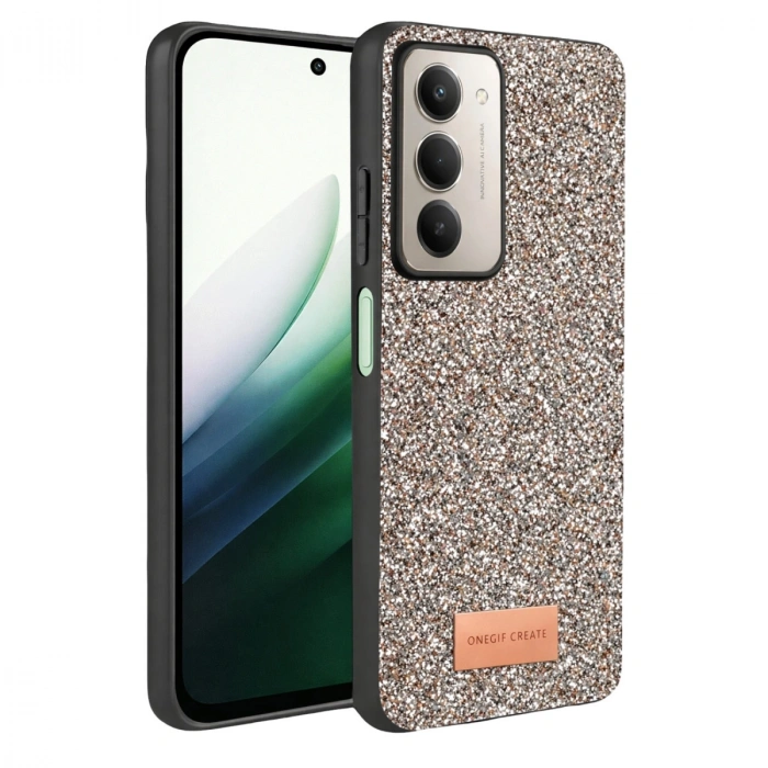 Onegif Xiaomi Redmi 15 4g Bright Simli Kapak - Gümüş