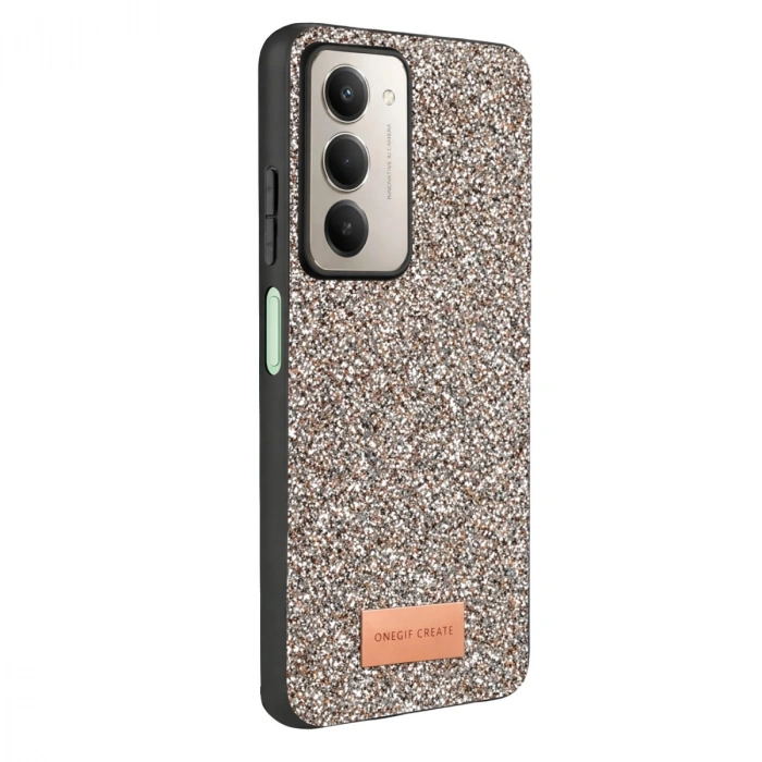 Onegif Xiaomi Redmi 15 4g Bright Simli Kapak - Gümüş