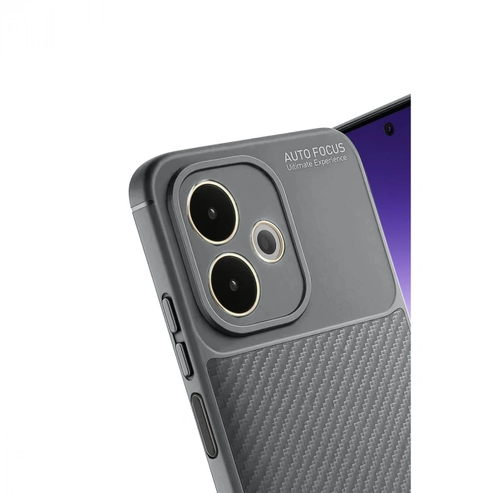 Oppo A5 Pro 4g Kılıf Auto Focus Karbon Kapak - Gri