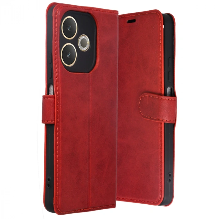 Oppo A5 Pro 4g Trend S Plus Kapaklı Kılıf - Kırmızı