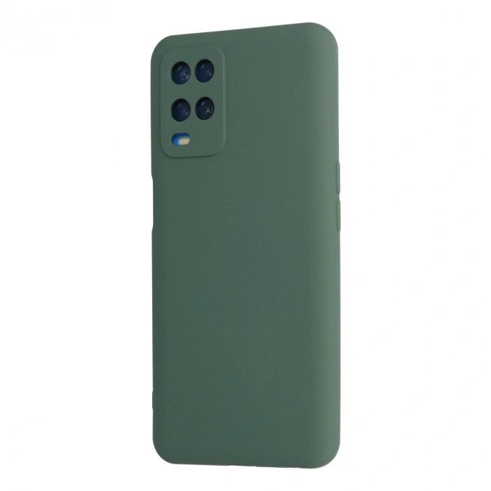 Oppo A54 4g Kılıf Nano İçi Kadife Silikon - Koyu Yeşil