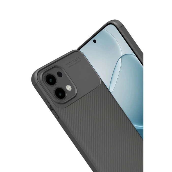 Oppo A6 Pro 4g Auto Focus Karbon Kapak - Gri