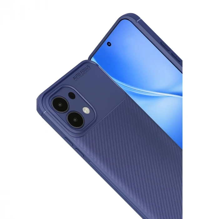 Oppo A6 Pro 4g Auto Focus Karbon Kapak - Lacivert