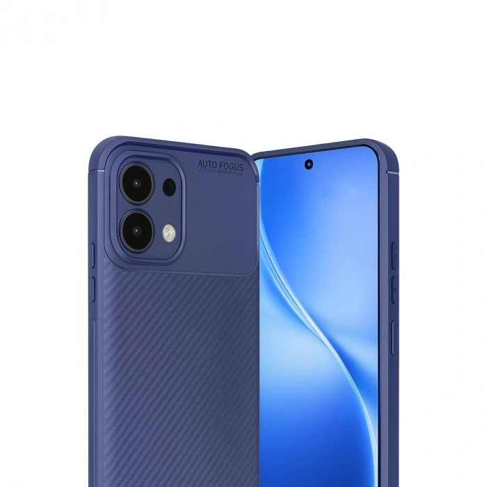 Oppo A6 Pro 4g Auto Focus Karbon Kapak - Lacivert