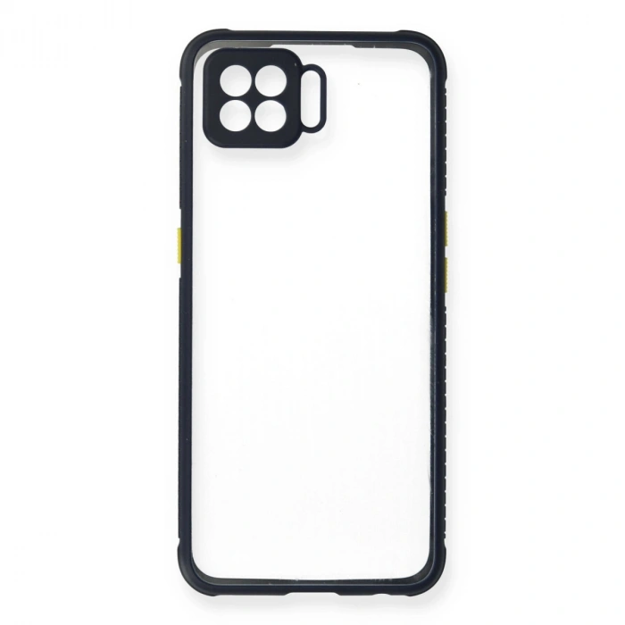 Oppo A73 Kılıf Miami Şeffaf Silikon - Lacivert