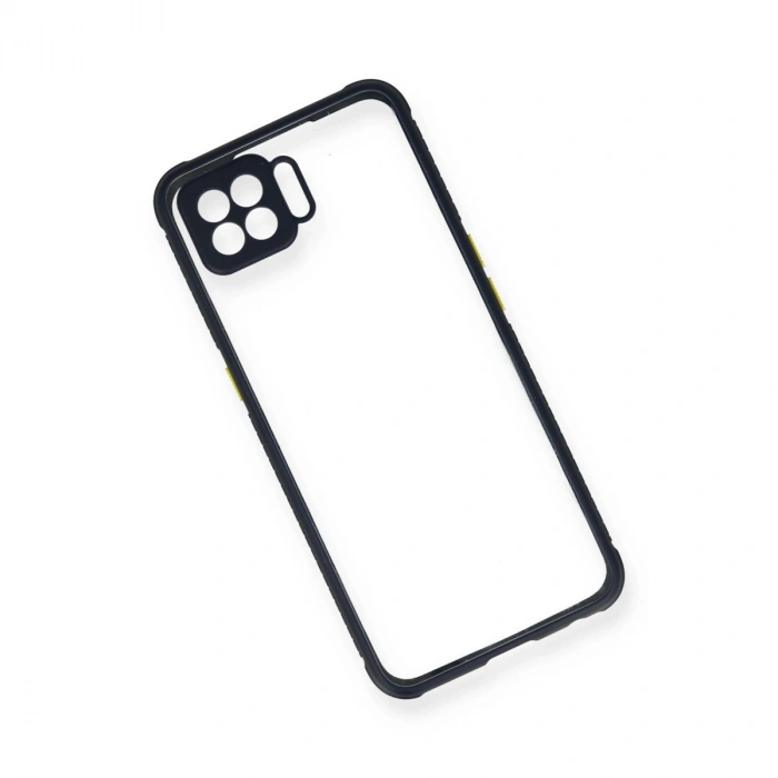 Oppo A73 Kılıf Miami Şeffaf Silikon - Lacivert