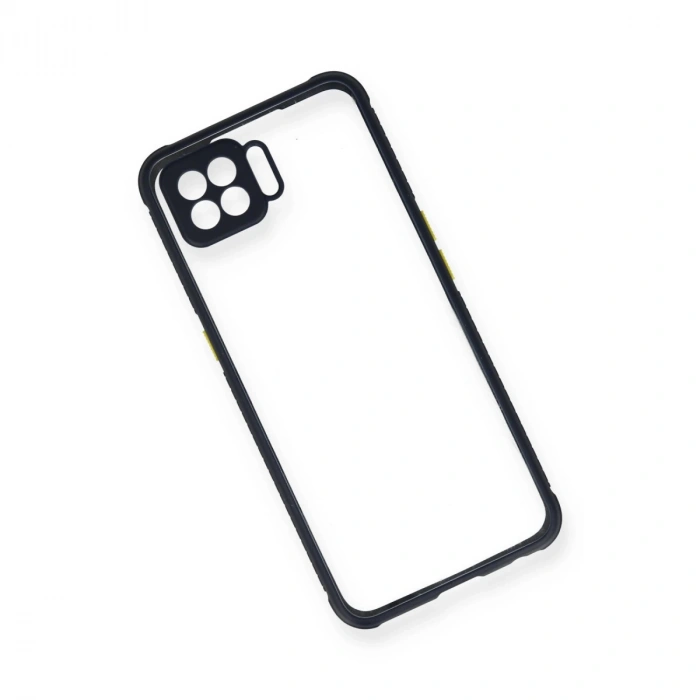 Oppo A73 Kılıf Miami Şeffaf Silikon - Lacivert