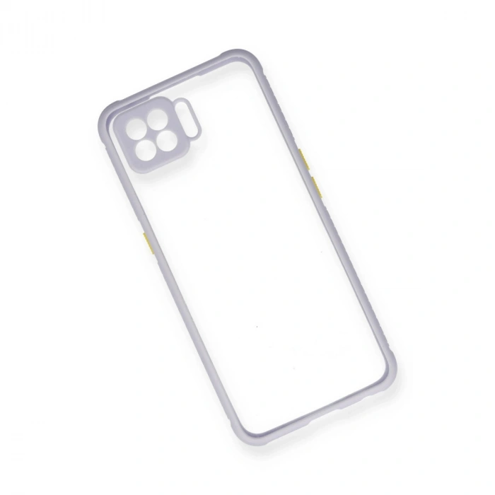 Oppo A73 Kılıf Miami Şeffaf Silikon - Lila