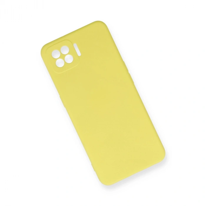 Oppo A73 Kılıf Nano İçi Kadife Silikon - Sarı
