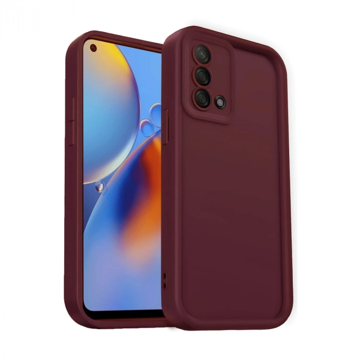 Oppo A74 4g Kılıf Viera Silikon - Bordo