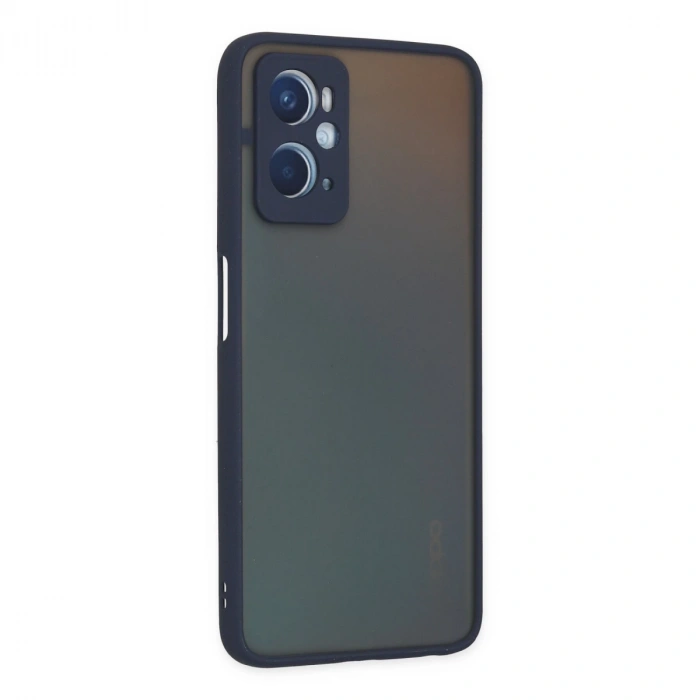 Oppo A96 Kılıf Montreal Silikon Kapak - Lacivert