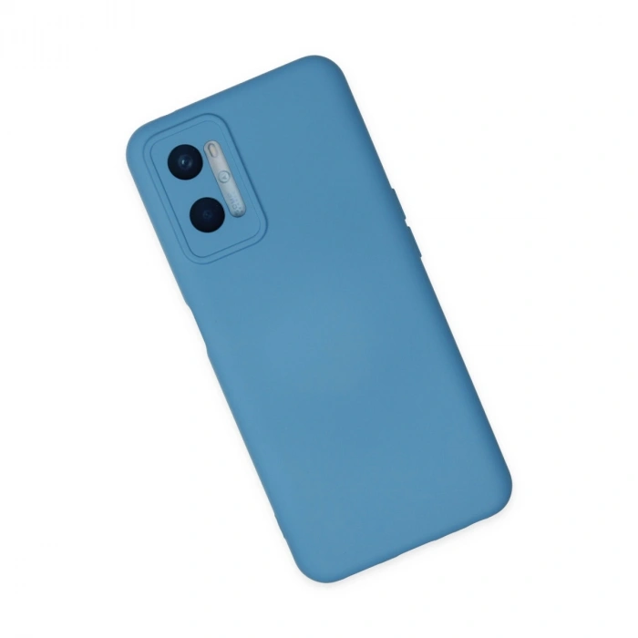 Oppo A96 Kılıf Nano İçi Kadife Silikon - Mavi