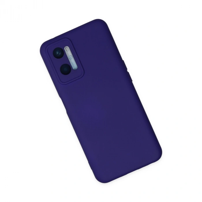 Oppo A96 Kılıf Nano İçi Kadife Silikon - Mor