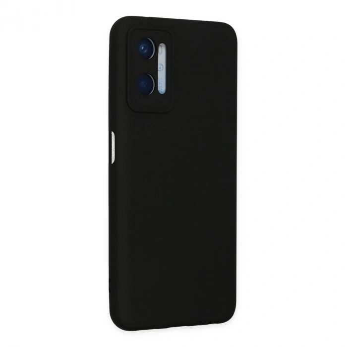 Oppo A96 Kılıf Nano İçi Kadife Silikon - Siyah