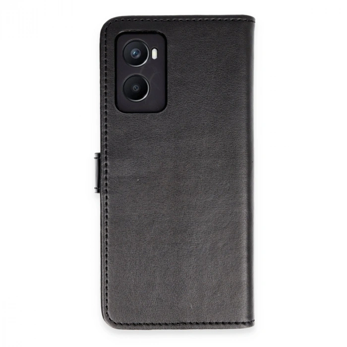 Oppo A96 Kılıf Trend S Plus Kapaklı Kılıf - Siyah