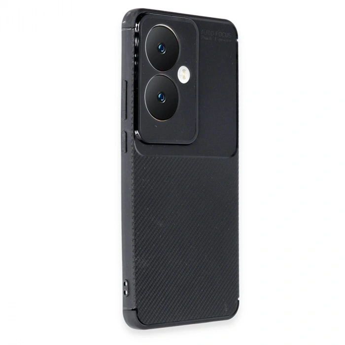 Oppo Reno 11f Kılıf Auto Focus Karbon Kapak - Siyah