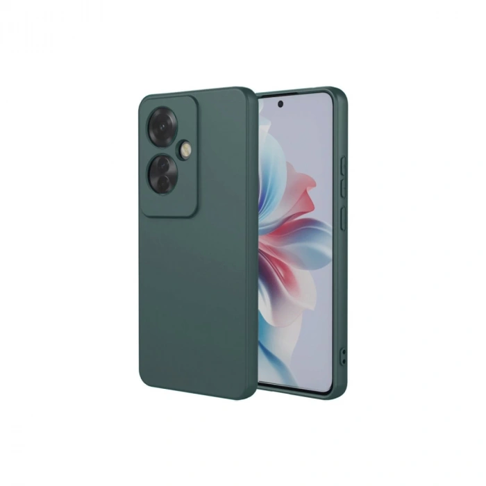 Oppo Reno 11f Kılıf First Silikon - Koyu Yeşil